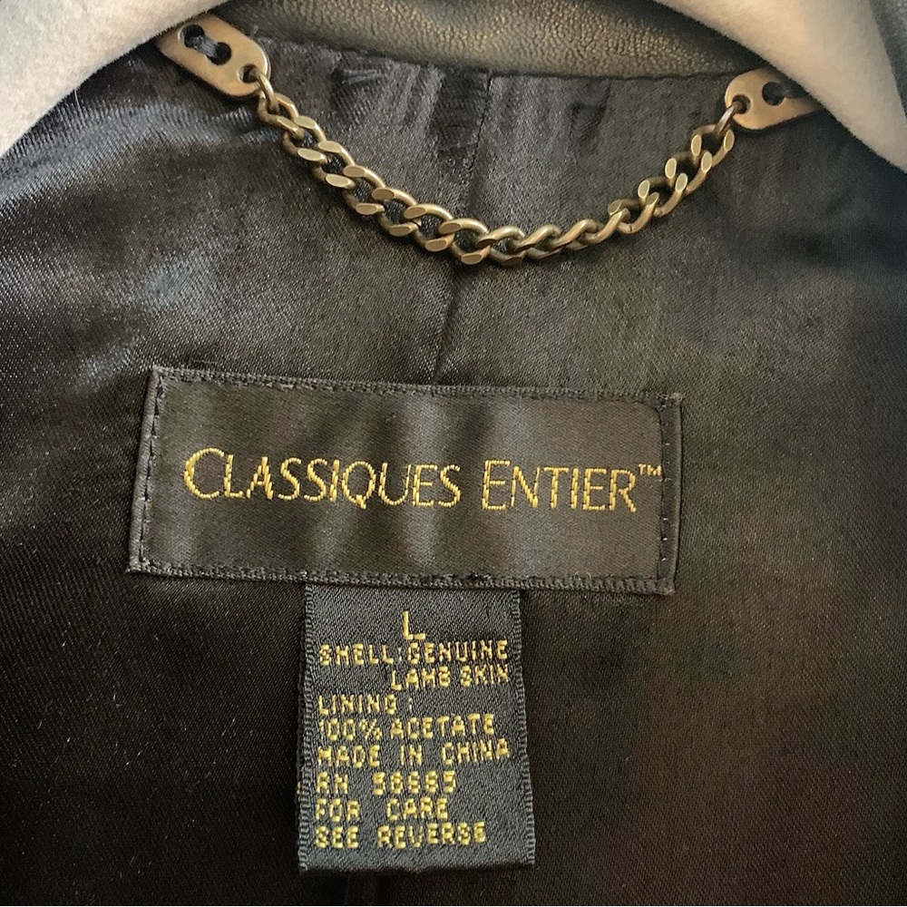 Lambskin Classiques Entier leather jacket black size large - Picture 5 of 6